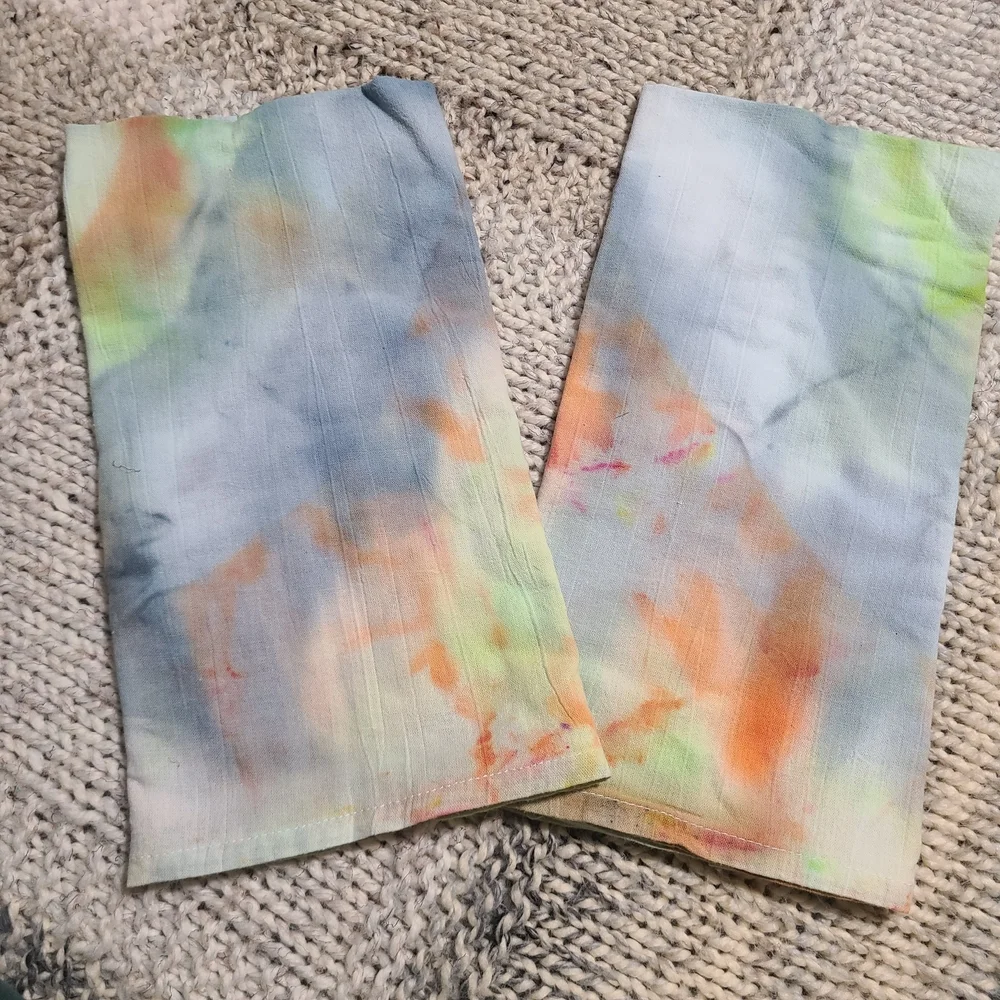 100% Cotton Tie-Dye Kitchen Tea Towel Set Of 2